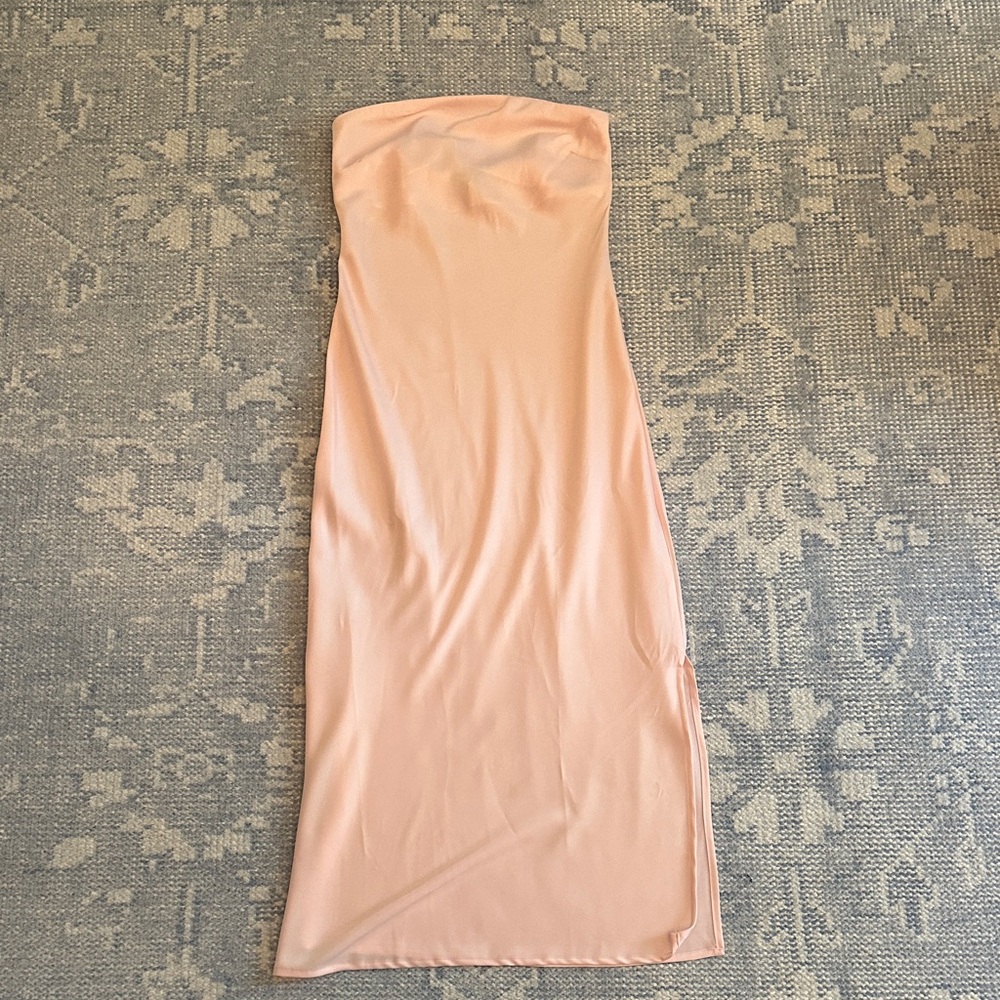 Urban Outfitters light pink strapless maxi dress